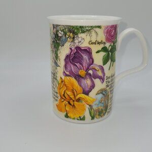 Roy Kirkham Secret Garden Tea Cup Coffee Mug 1997 Made in England Floral Spring